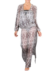 Cache Coeur Caftan Silver Ikat