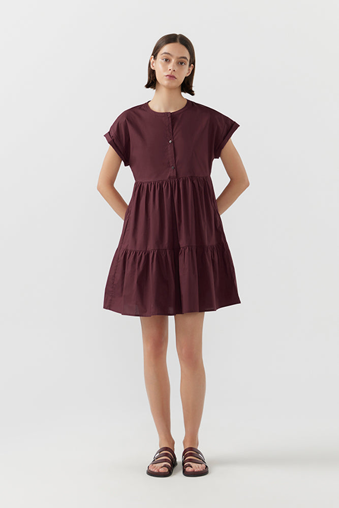 Marisol Mini Dress Wine