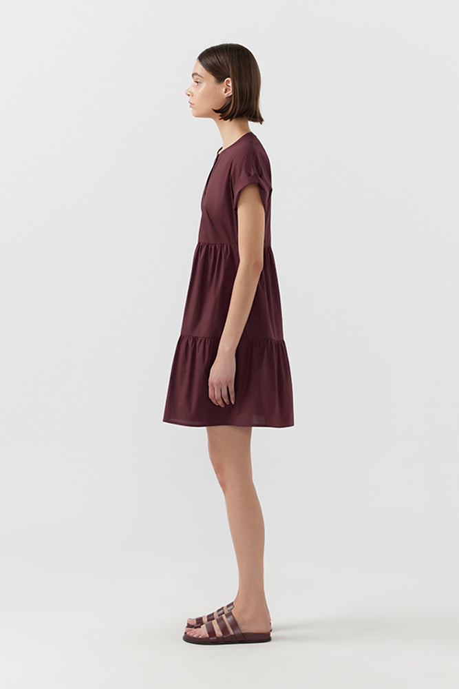 Marisol Mini Dress Wine