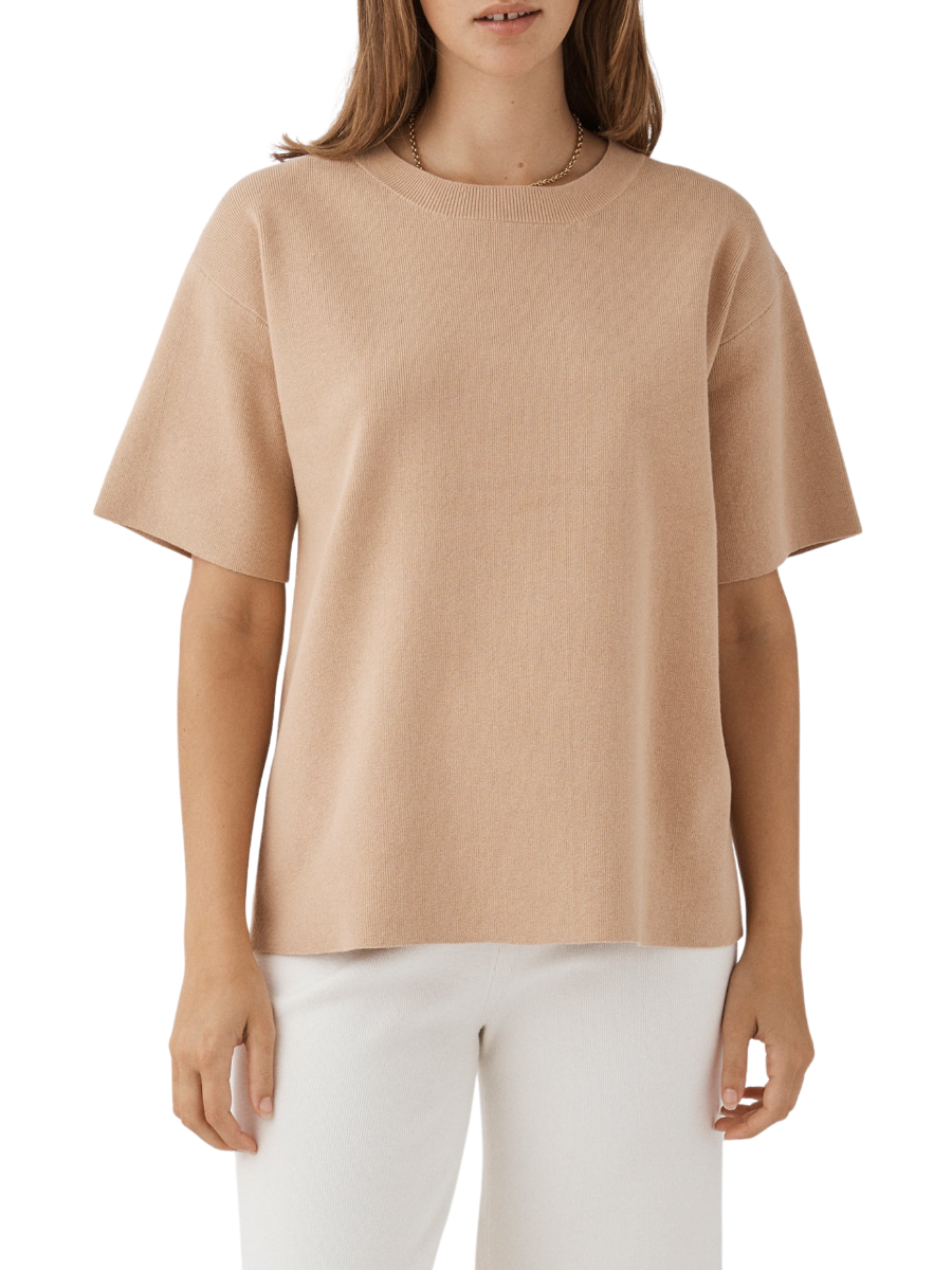 Harper Organic Knit Tshirt - Honey