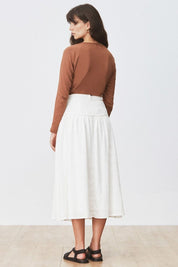 The Marloes Skirt White Check