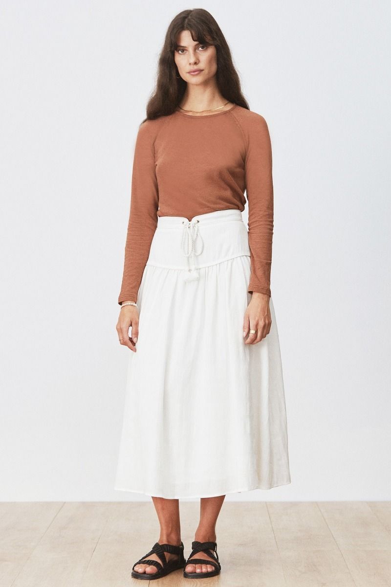 The Marloes Skirt White Check