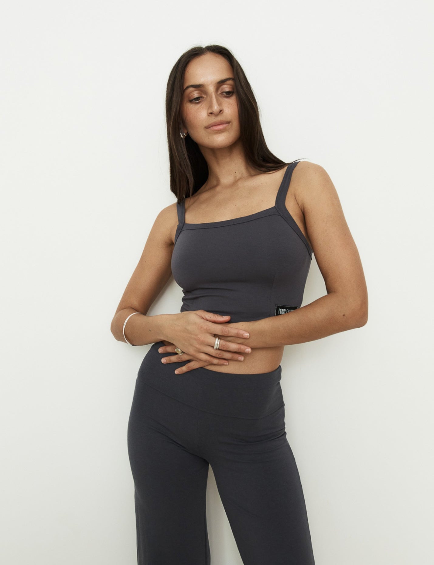 Yoga Tops - Joy Crop - Slate