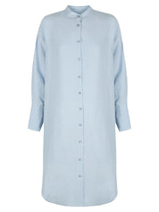 Classic Linen Shirtdress Sky