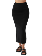 Harper Organic Knit Skirt - Black