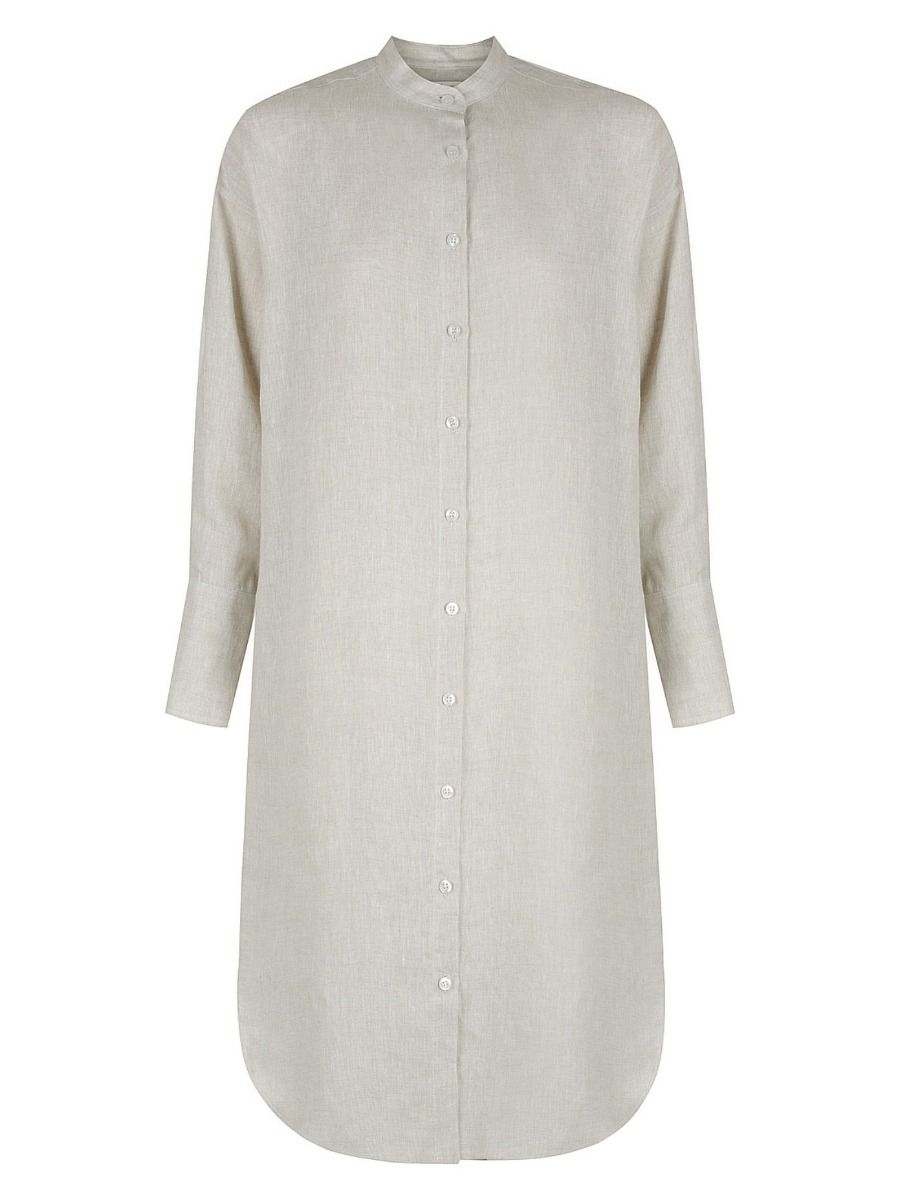 Classic Linen Shirtdress Oat