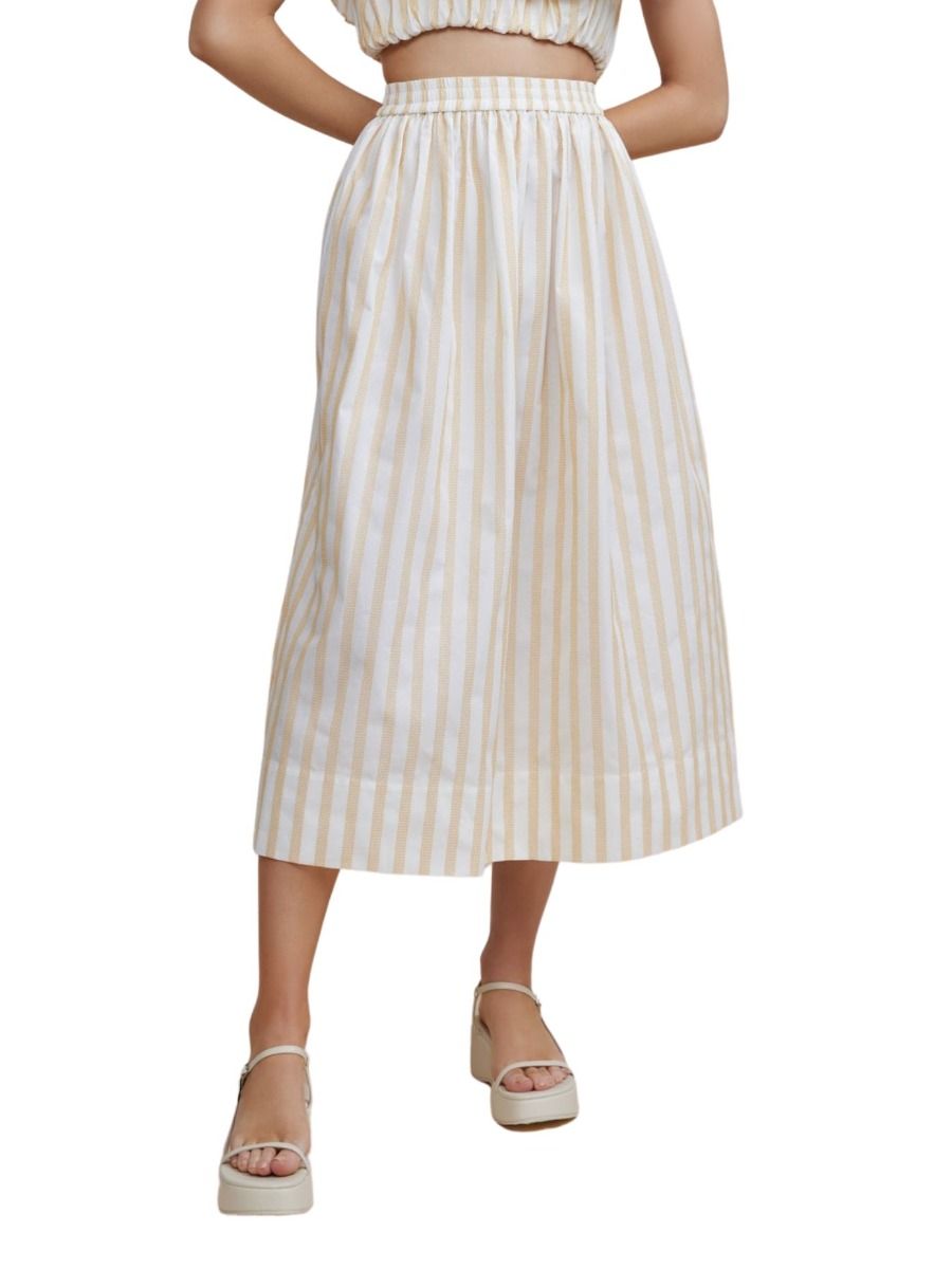 Maxwell Skirt Mango Stripe