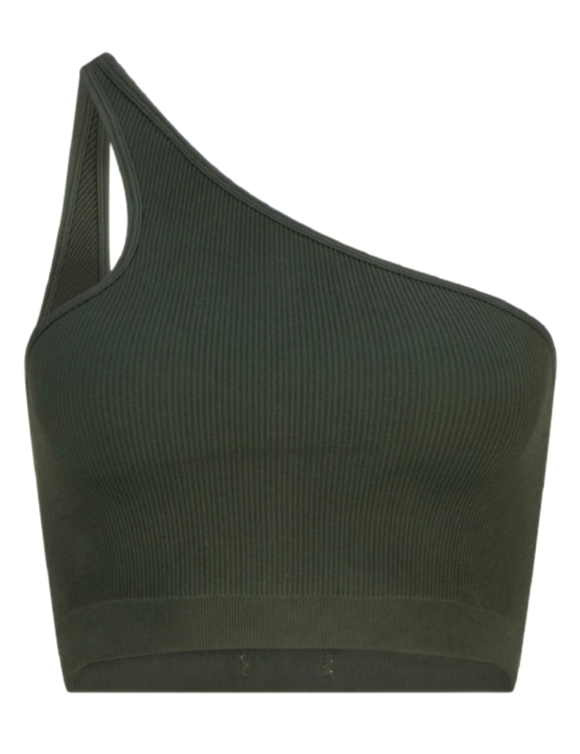 Asymmetric One Shoulder Crop - Forest