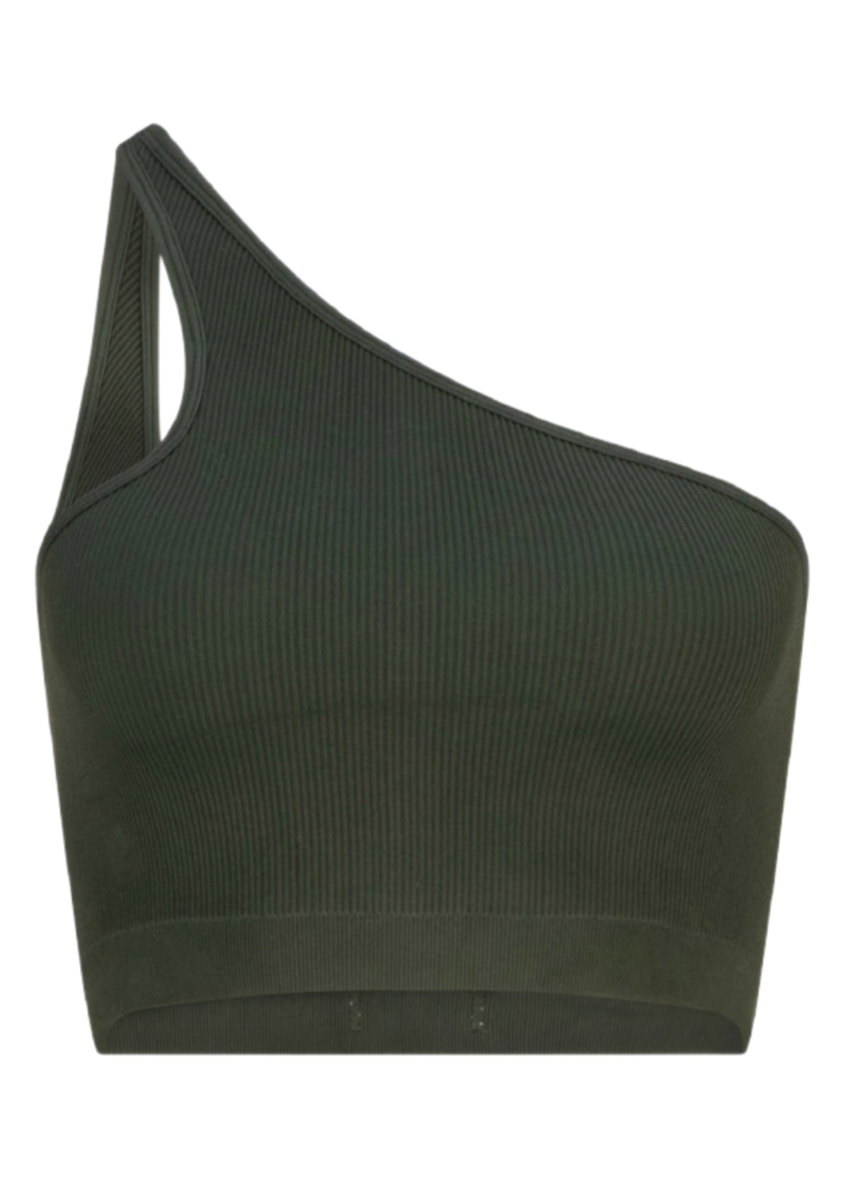 Asymmetric One Shoulder Crop - Forest