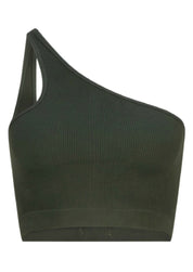 Asymmetric One Shoulder Crop - Forest