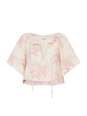 Fleur Smock Top Lotus Pink