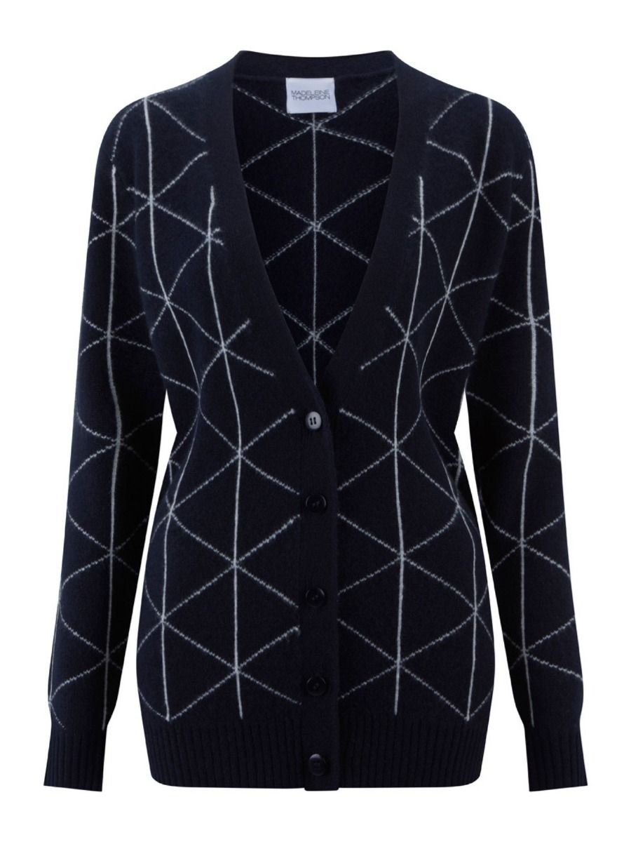 Fox Cardigan Navy