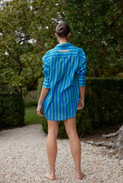 The Buddy Shirt In Lapis Sea Stripe