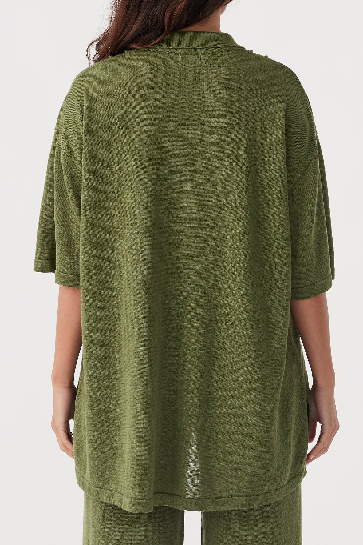 Darcy Linen Knit Shirt - Caper