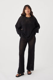 Ezra Organic Cotton Pant - Black