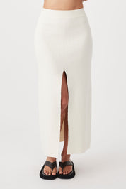 Harla Organic A-Line Skirt - Cream