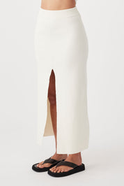 Harla Organic A-Line Skirt - Cream