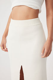 Harla Organic A-Line Skirt - Cream