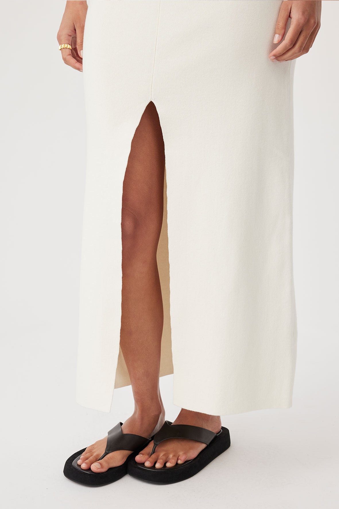Harla Organic A-Line Skirt - Cream