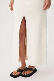 Harla Organic A-Line Skirt - Cream