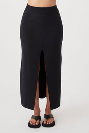 Harla Organic A-Line Skirt - Black