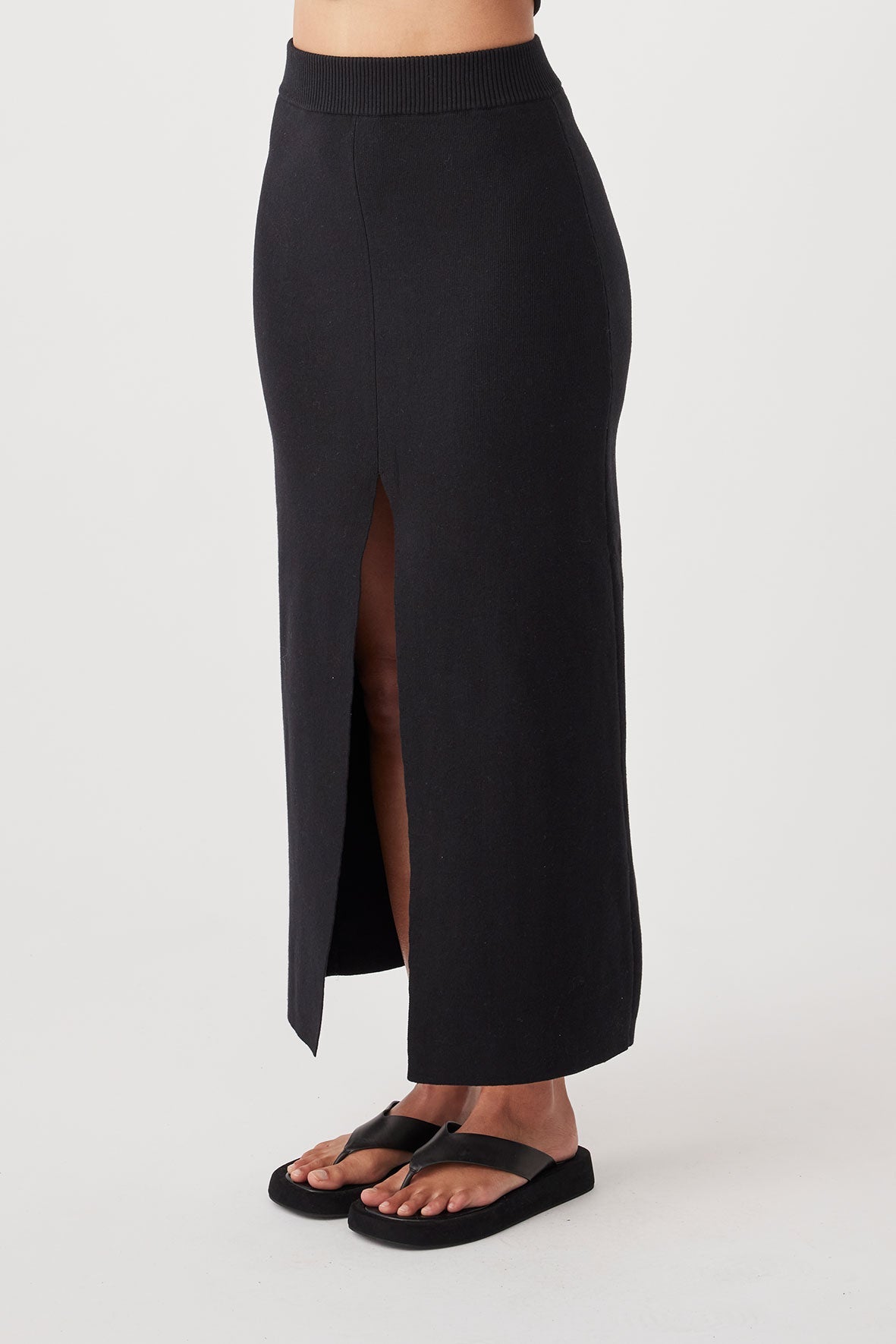 Harla Organic A-Line Skirt - Black