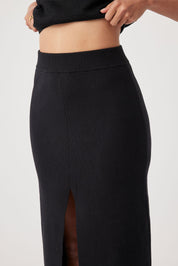 Harla Organic A-Line Skirt - Black