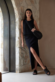 Harla Organic A-Line Skirt - Black