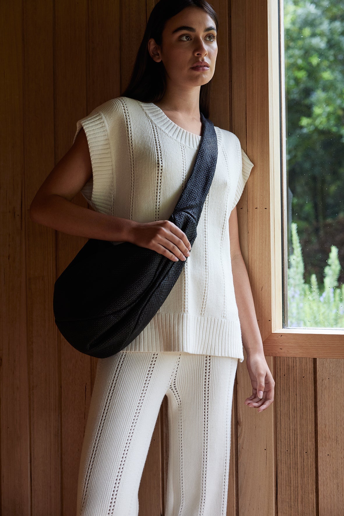 Eva Organic Cotton Vest - Cream