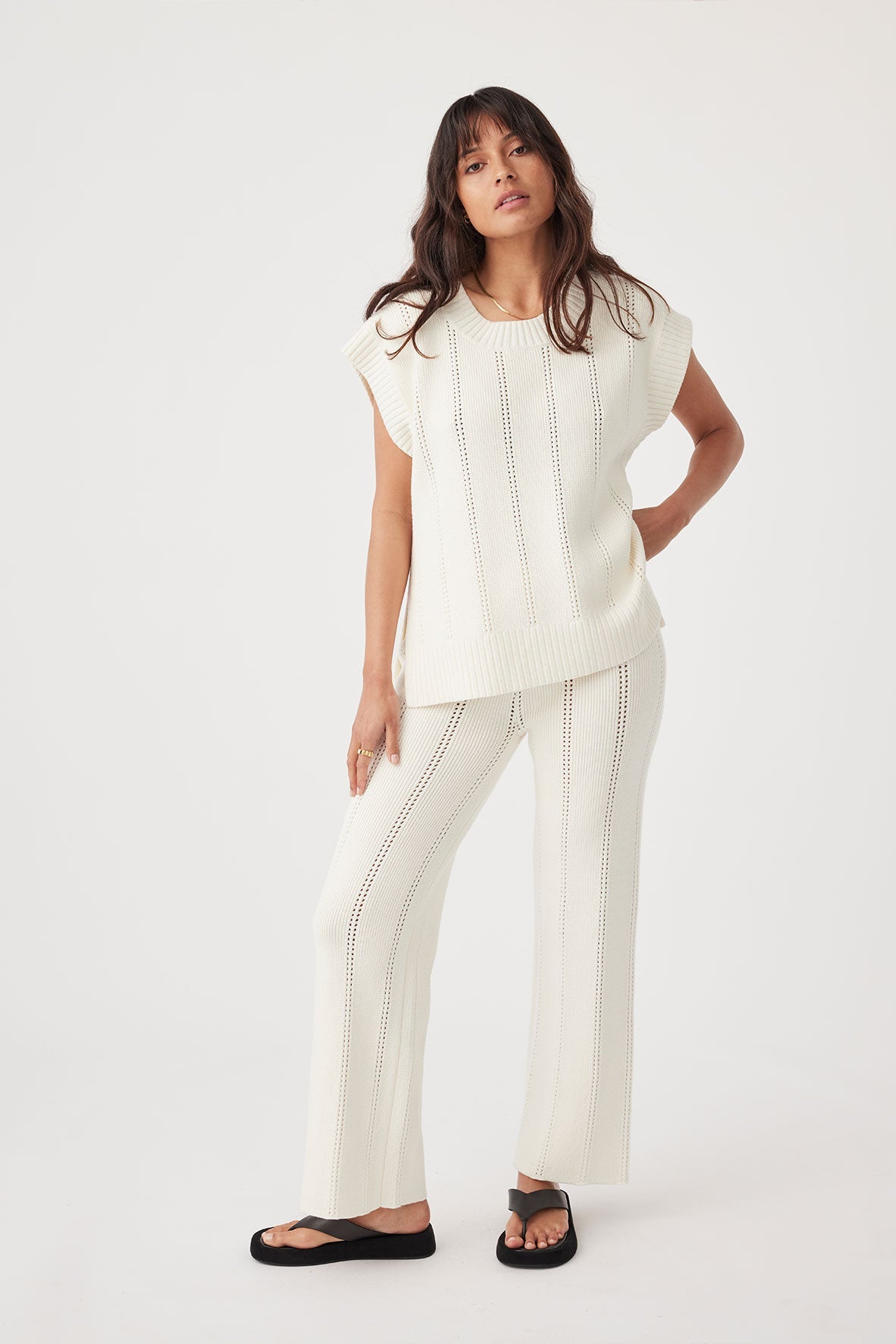 Eva Organic Cotton Pant - Cream