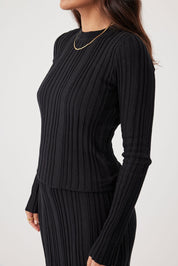 Odessa Long Sleeve Top - Black