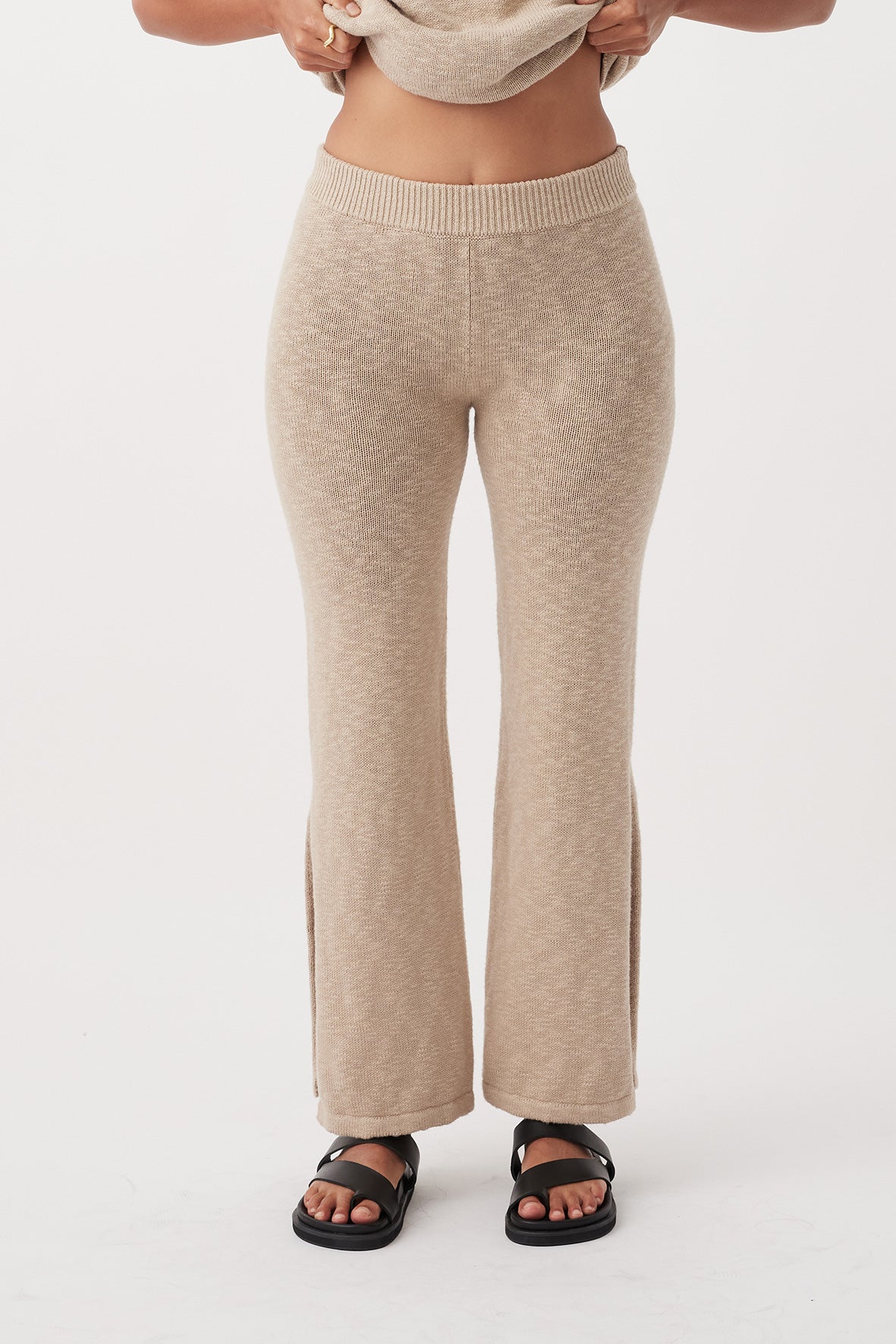 Emma Organic Cotton Pant - Taupe