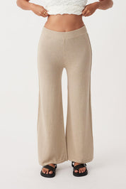 Poppy Organic Cotton Linen Pant - Taupe