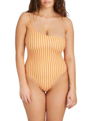 Tangerine Stripe One Piece Tangerine White