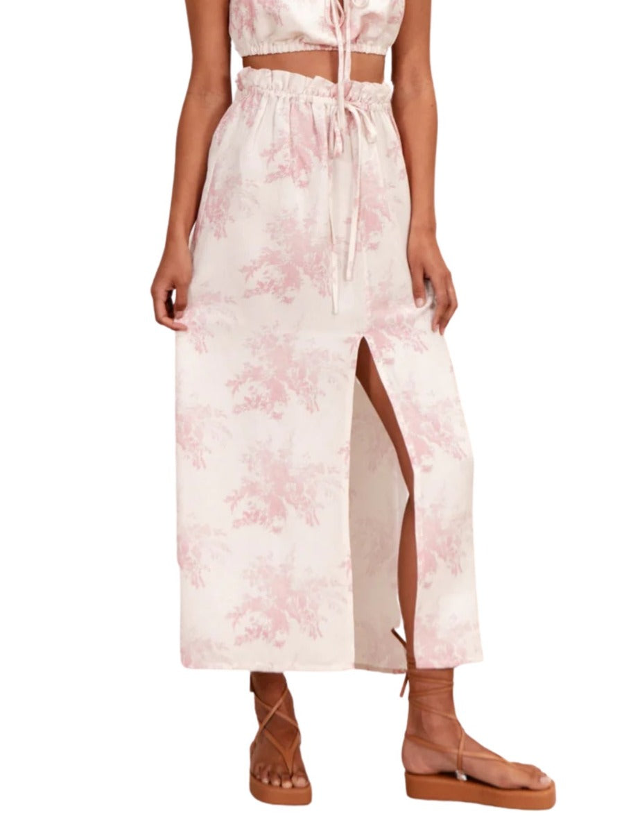 Fleur Split Skirt - Lotus Pink