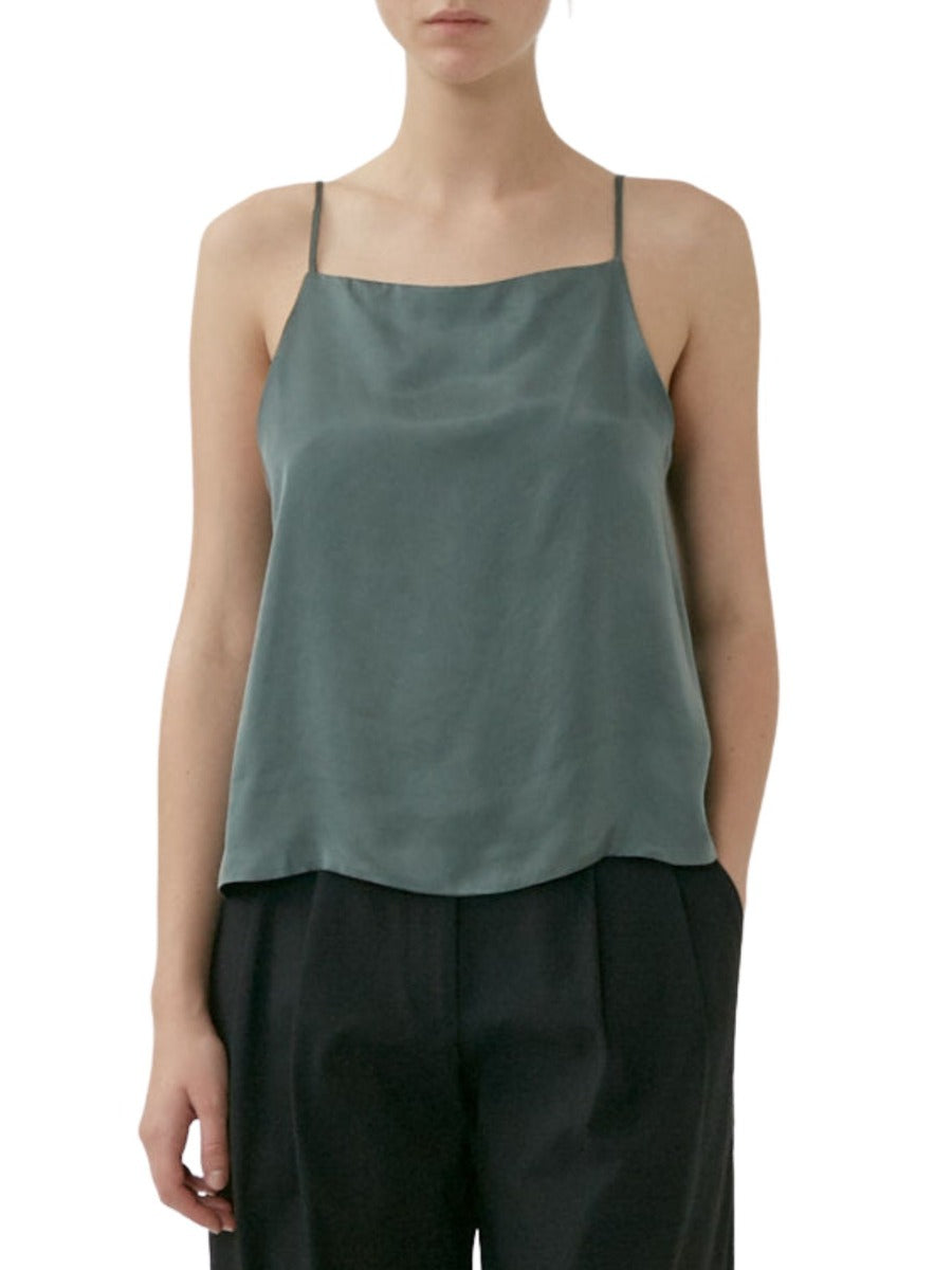 Cupro Satin Cami - Green