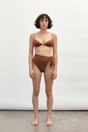 Fine Strap Almond Top | Truffle