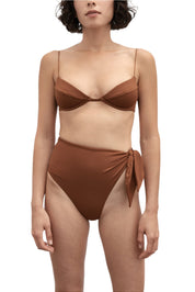 Fine Strap Almond Top | Truffle