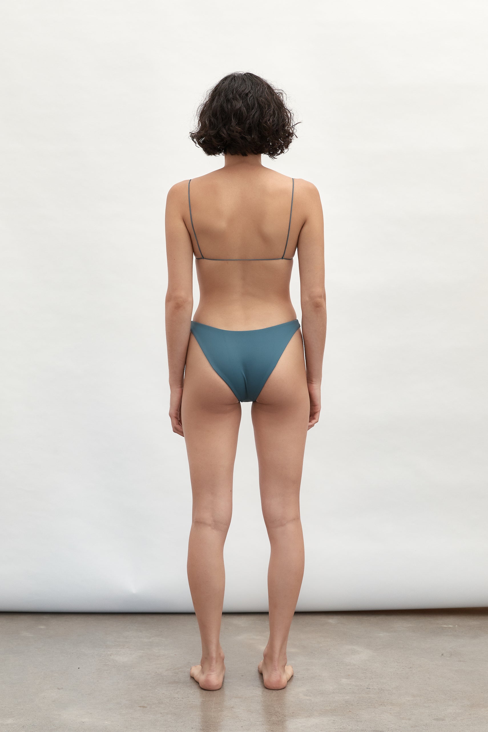 Fine Strap Triangle Top | Midnight Blue