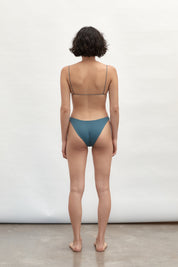 Fine Strap Triangle Top | Midnight Blue