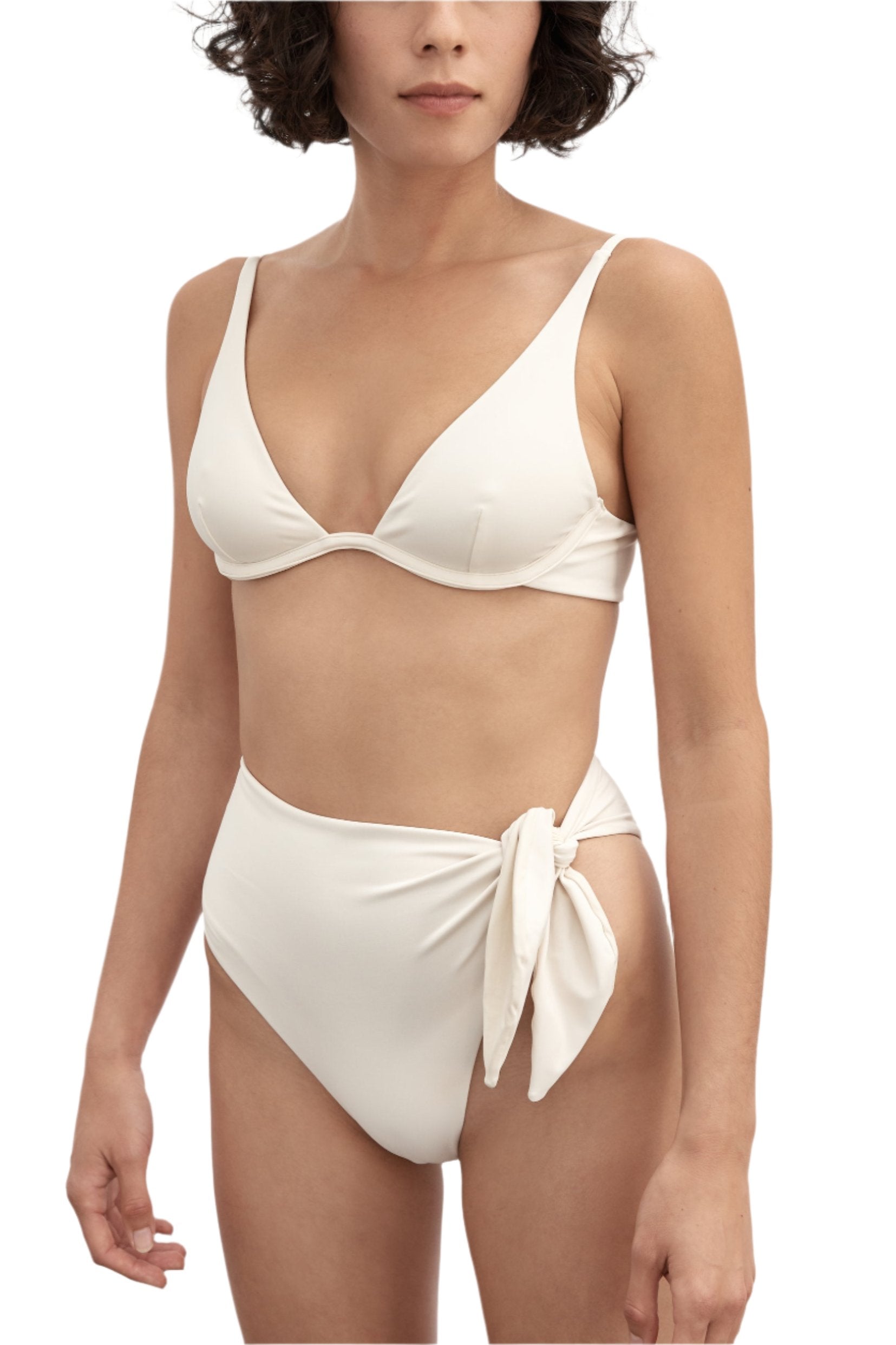 Plunge Underwire Top | Ecru