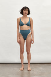 Plunge Underwire Top | Midnight Blue