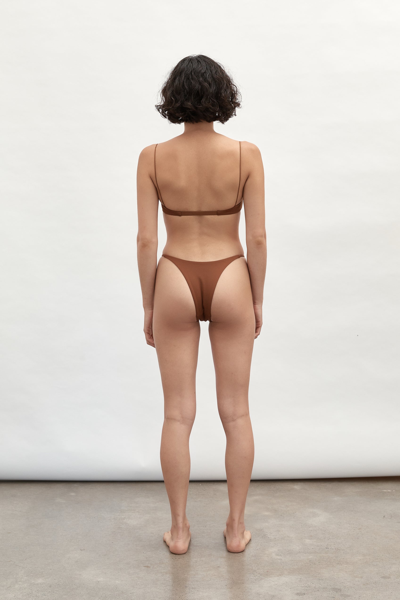 Fine Strap Bandeau Top | Truffle
