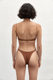 Fine Strap Bandeau Top | Truffle