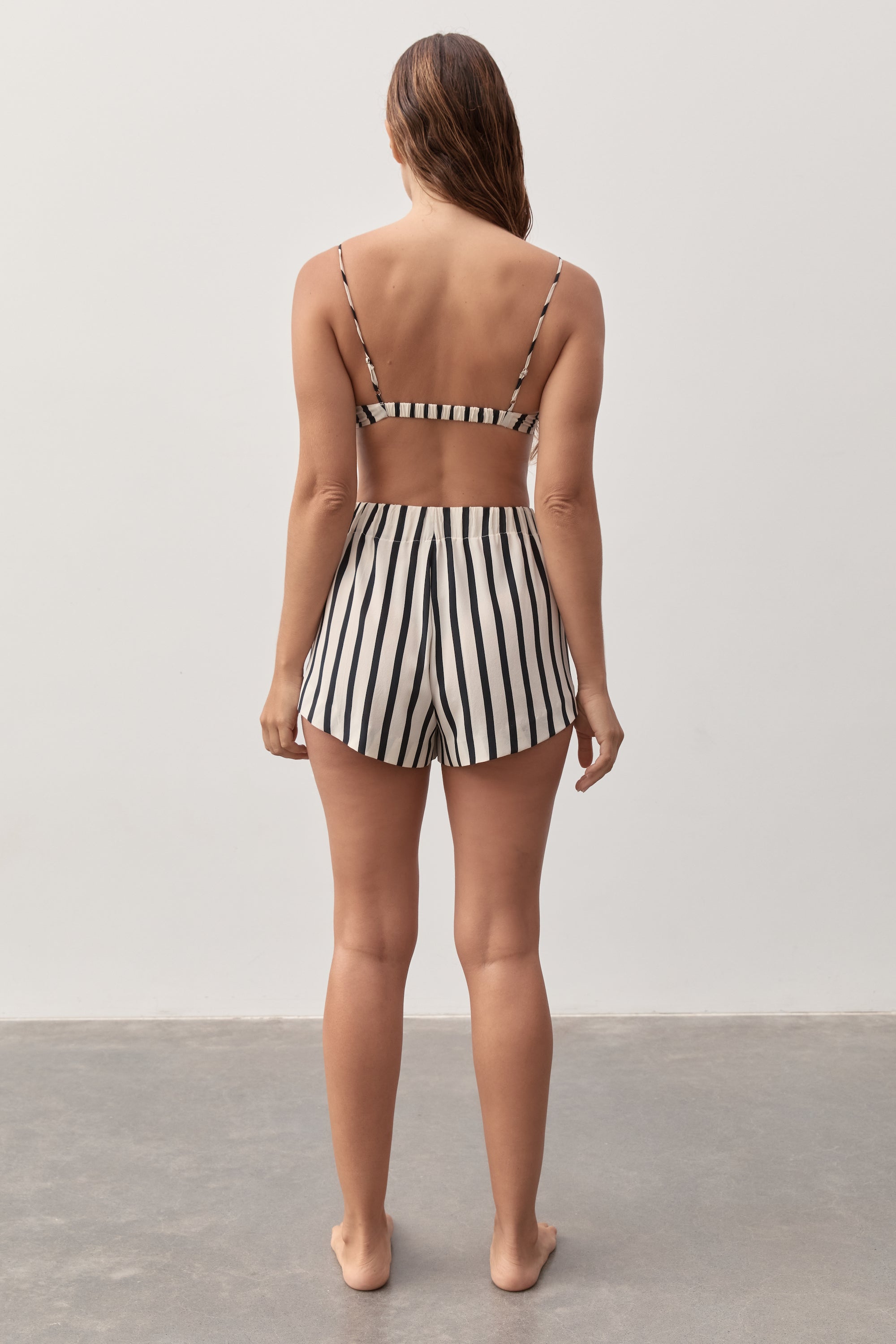 Jacques Silk Bra | Ecru & Black