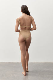 Lara Plunge Top Bouclê | Caramello