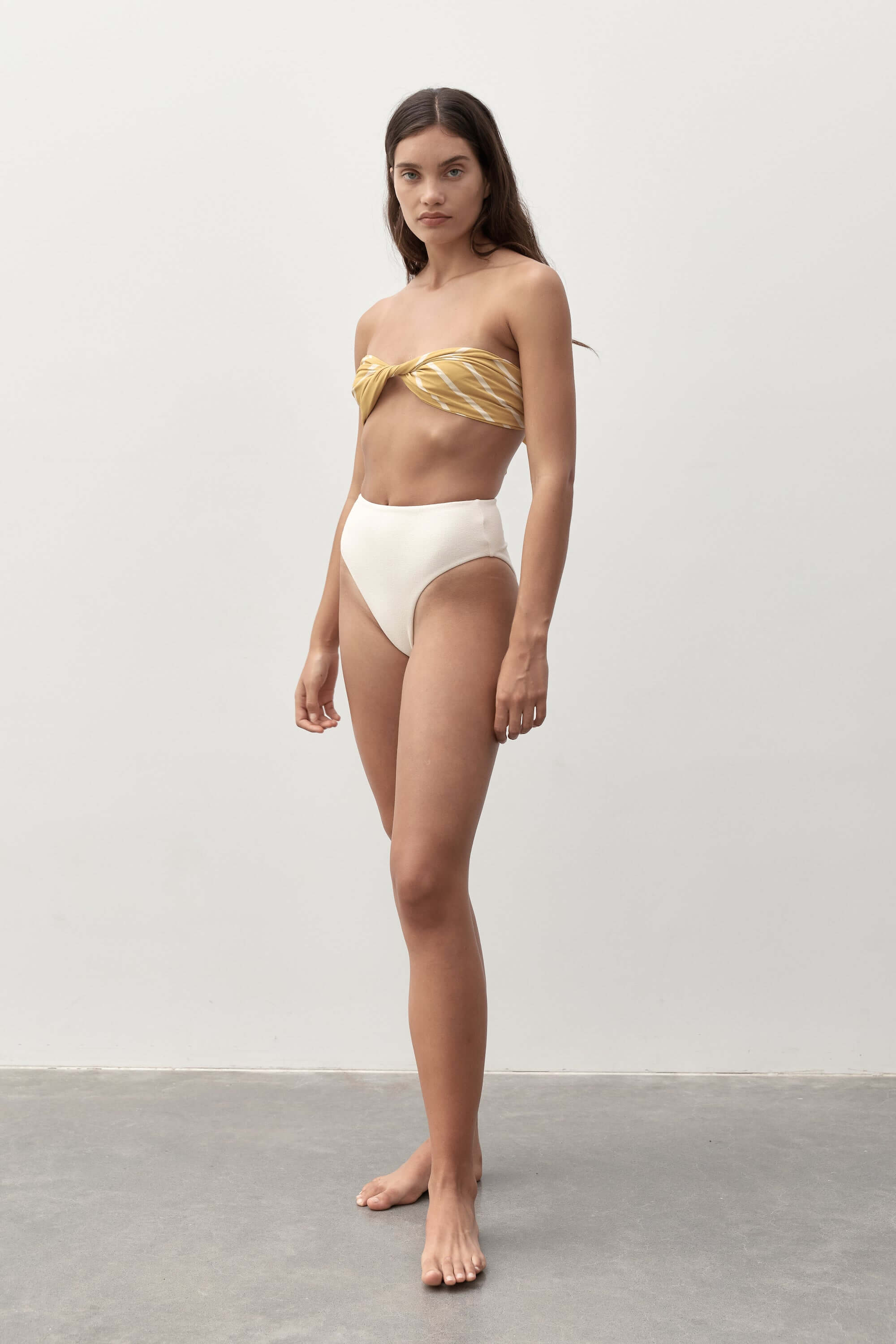 90'S High Waist Bottom Bouclê | Ecru