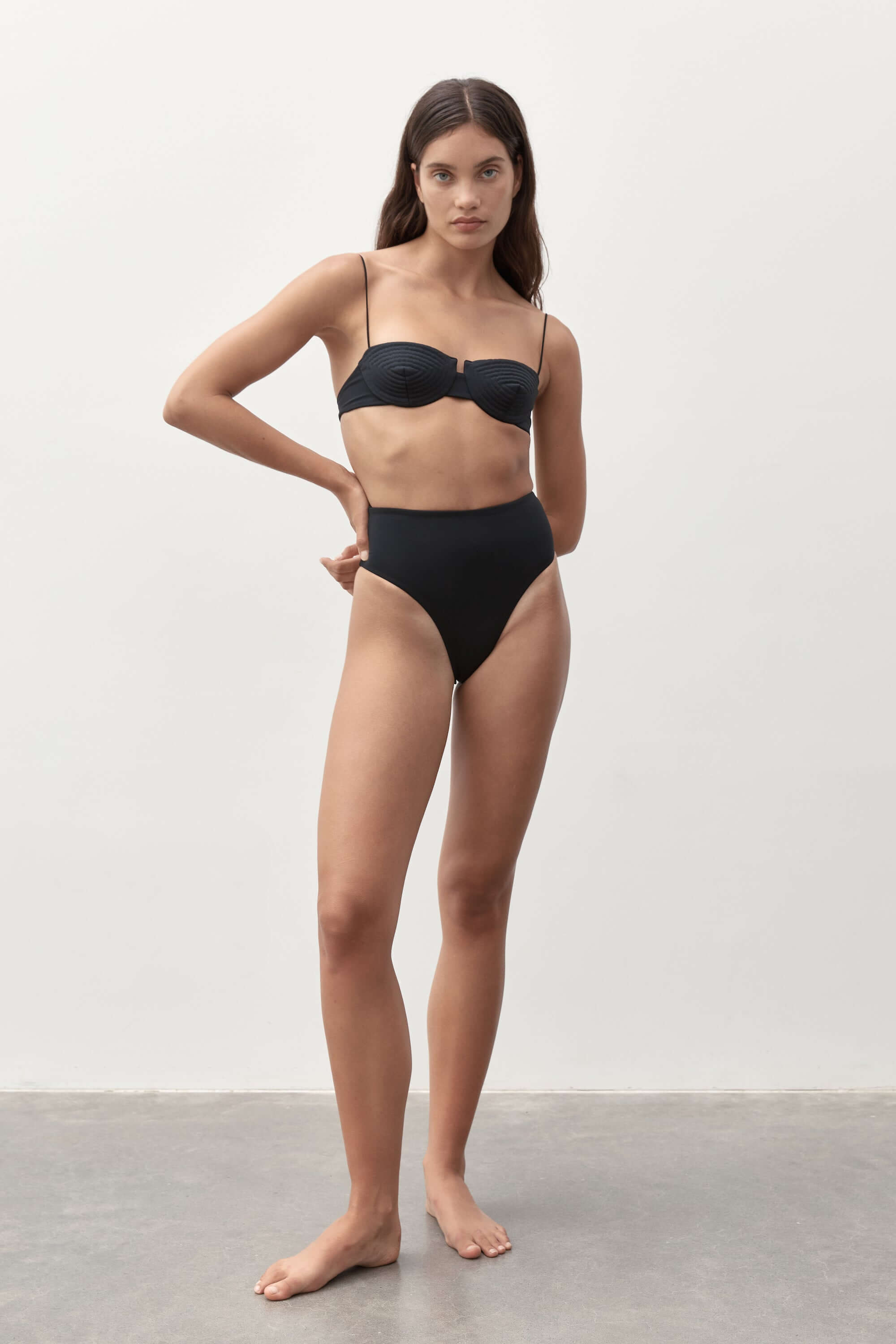 90'S High Waist Bottom | Black