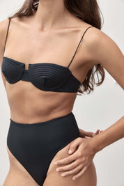 90'S High Waist Bottom | Black