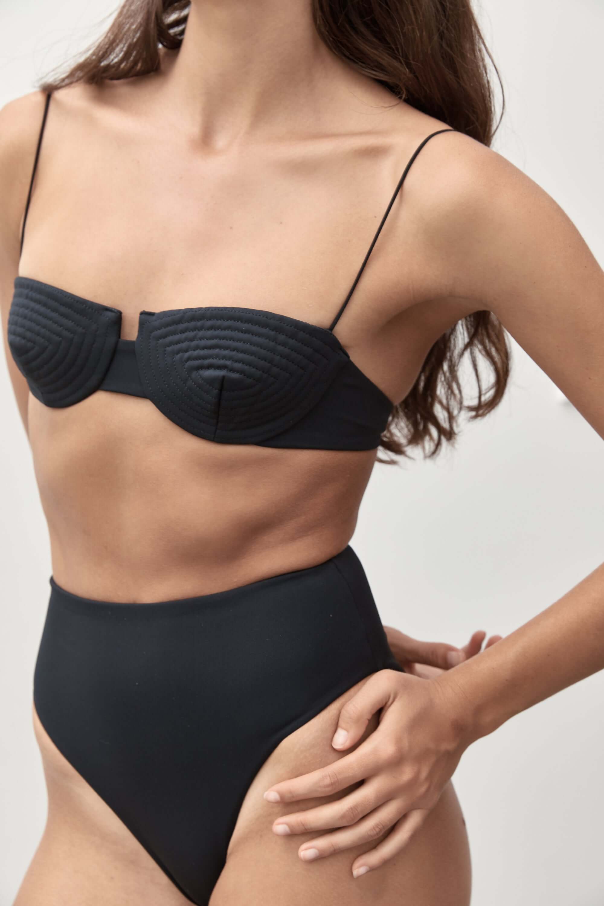 90'S High Waist Bottom | Black